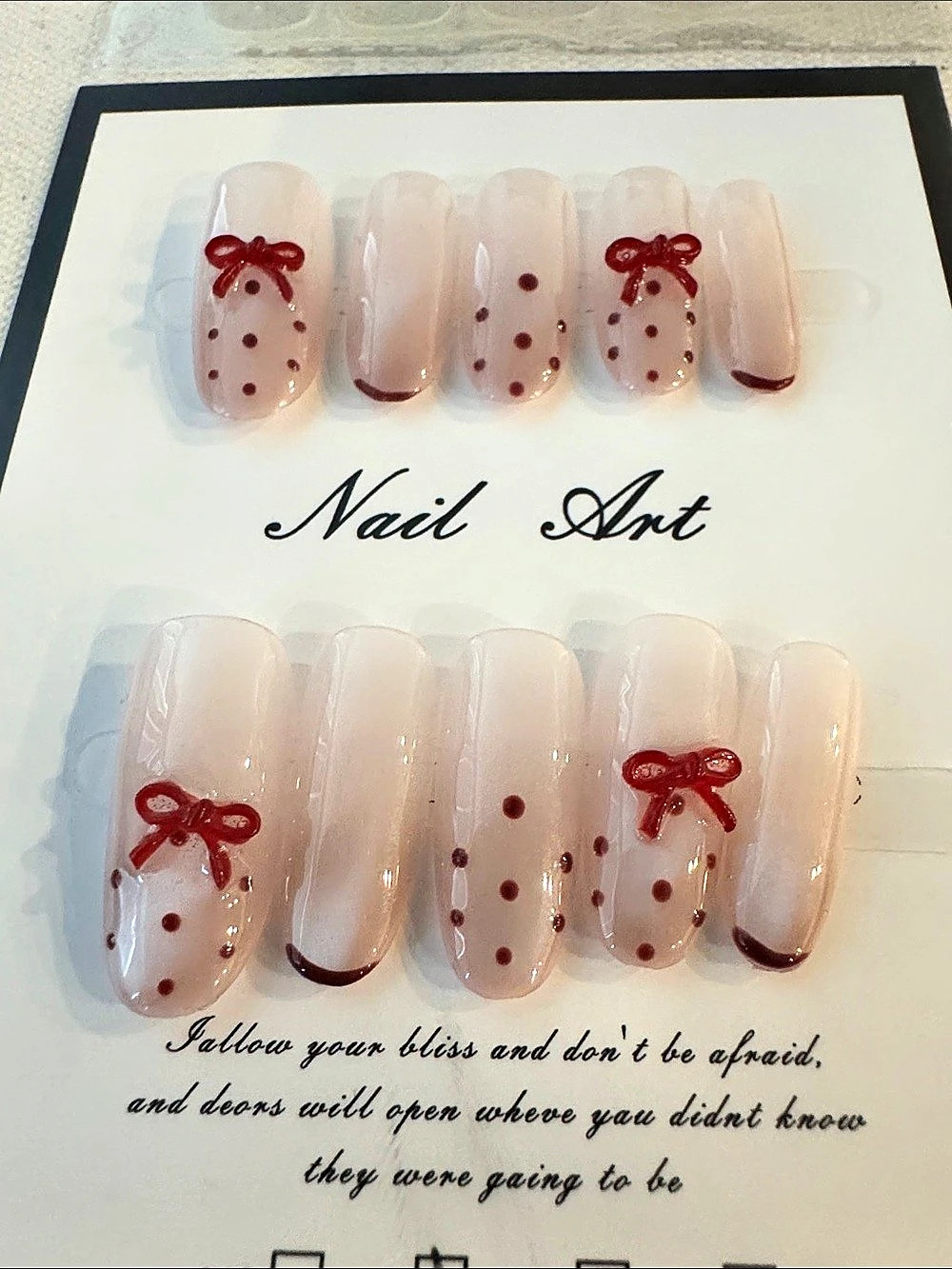 Pink & Red Polka Dot Press-On Nails